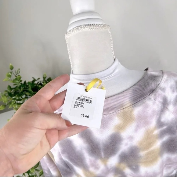 Oli Viv Parker Tie Dye Crop Sweatshirt in Mauve Batik NEW Size XS - Picture 5 of 12